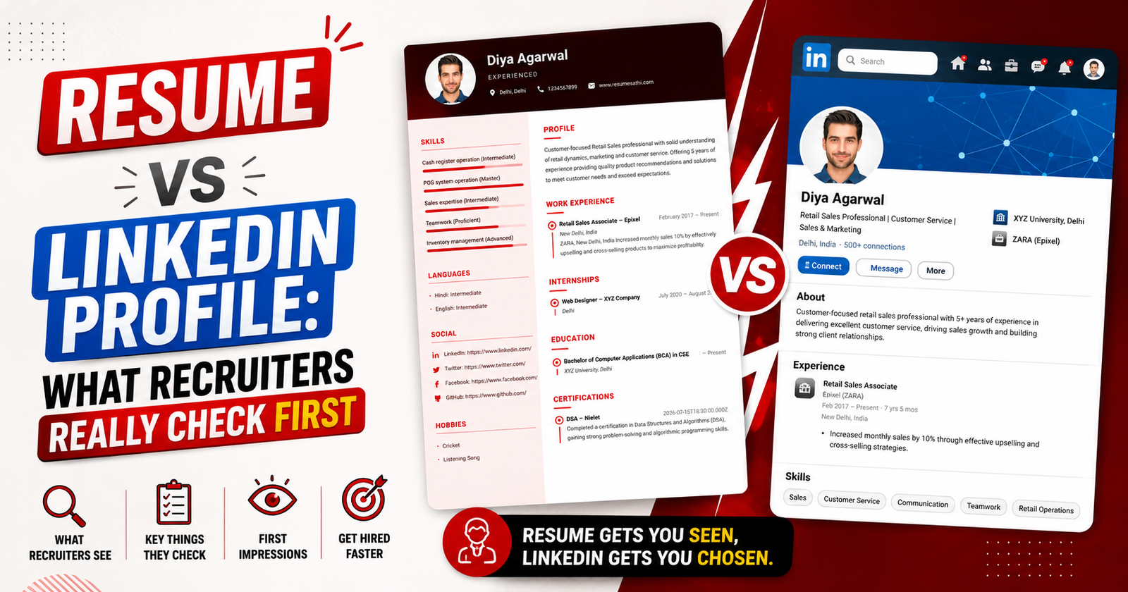 Resume vs LinkedIn Profile: What Recruiters Really Check First