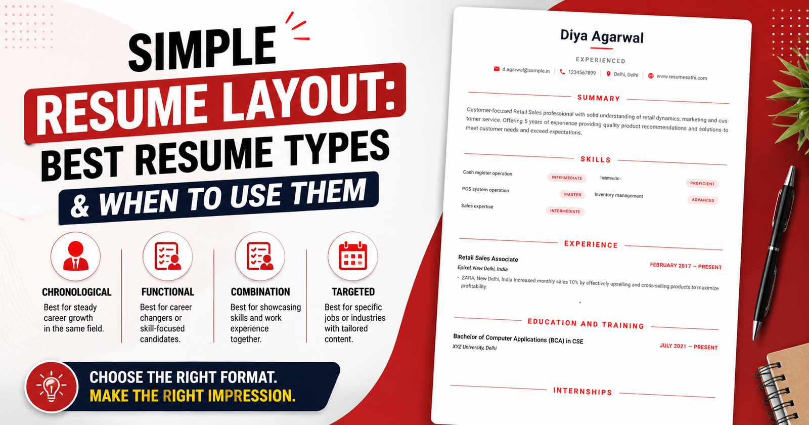Simple Resume Layout: Best Resume Types & When to Use Them